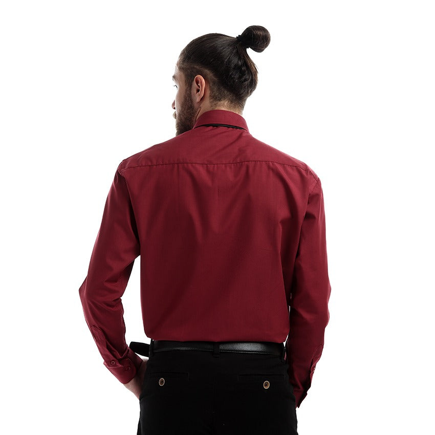Dark Red Shirt Long Sleeve