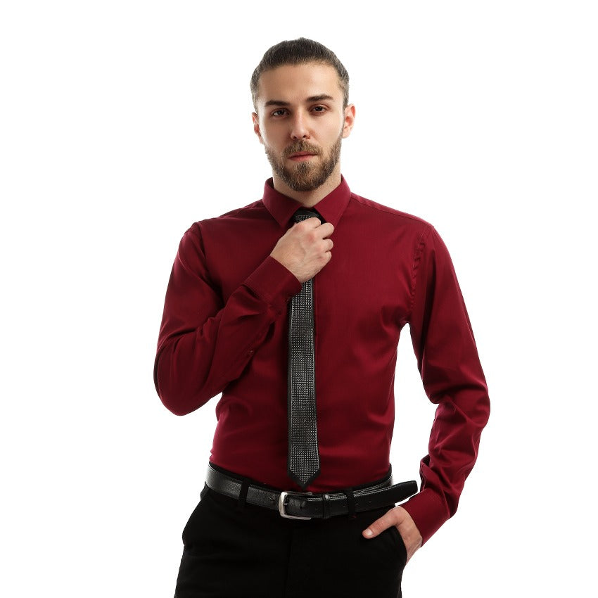 Dark Red Shirt Long Sleeve