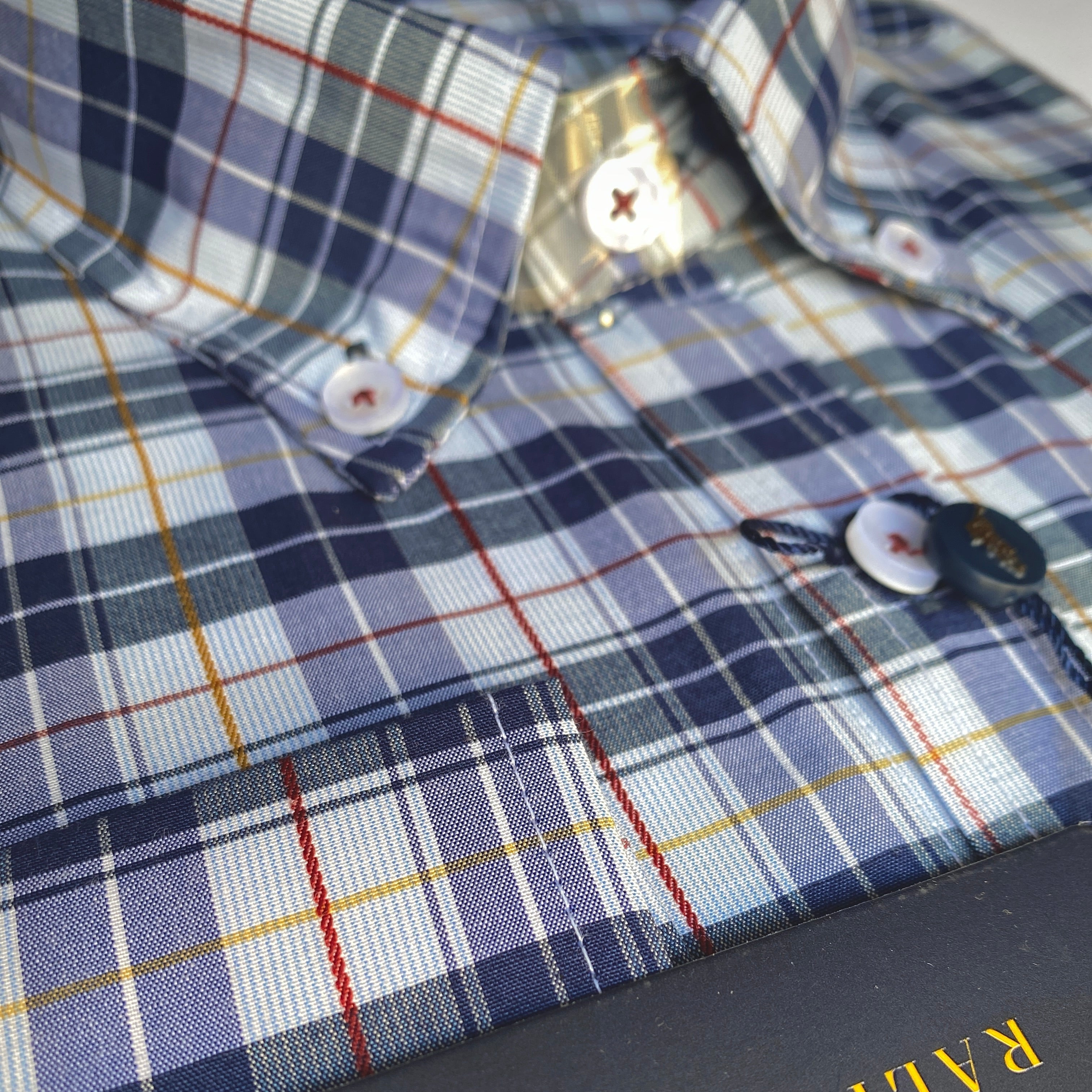 Dark Blue Caro Long Sleeve shirt -U.S Polo 114