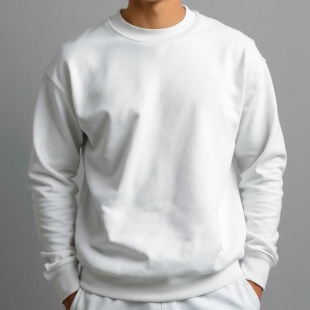 Crew neck White