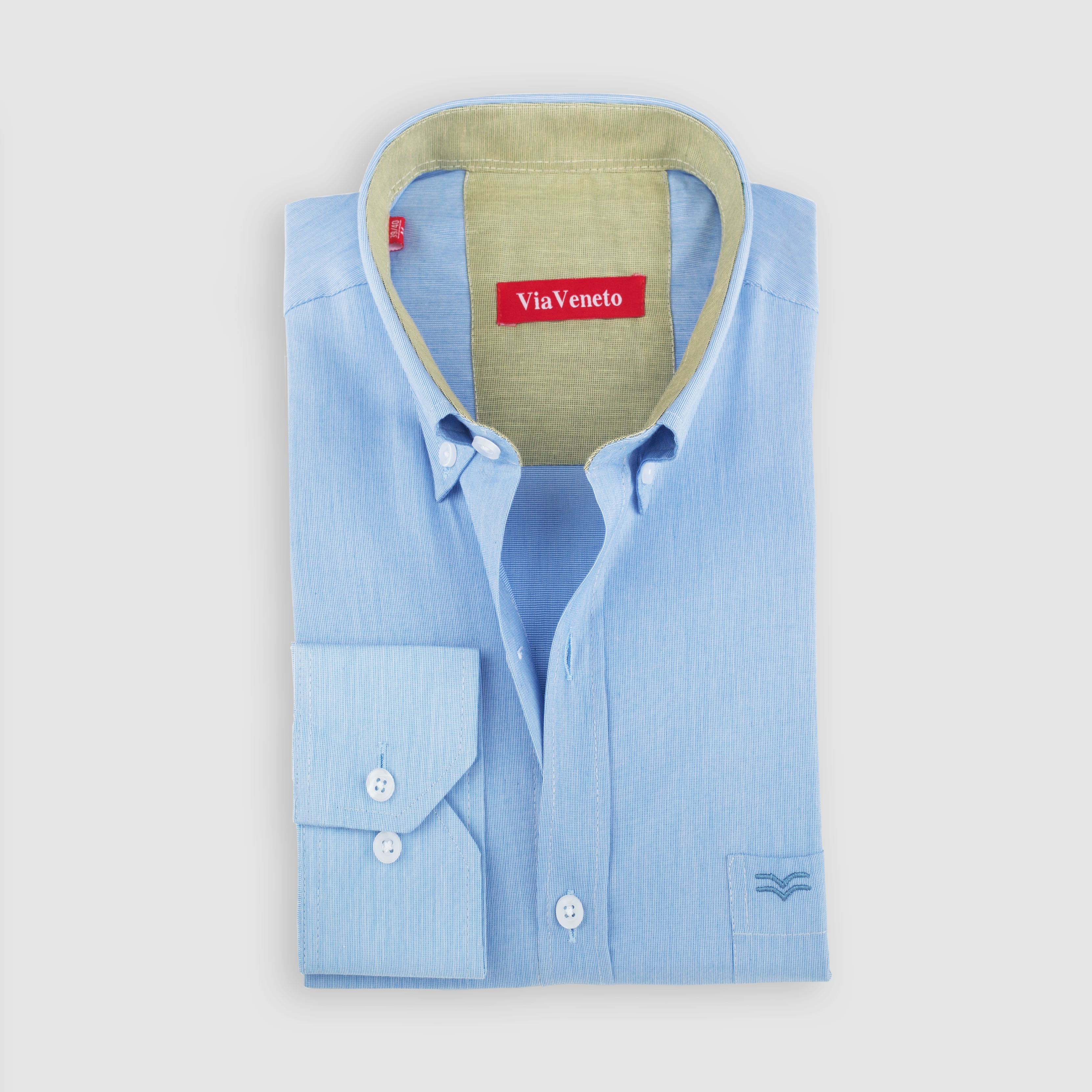 قميص بولو مخطط أخضر بأكمام طويلة - US Polo