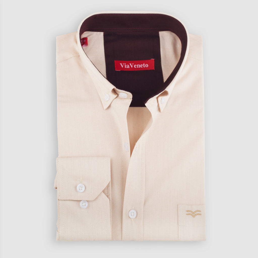 قميص بولو مخطط أخضر بأكمام طويلة - US Polo