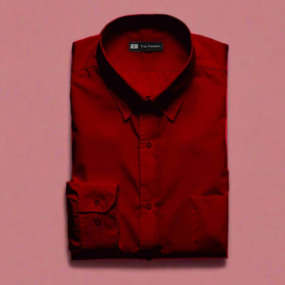 Dark Red Shirt Long Sleeve