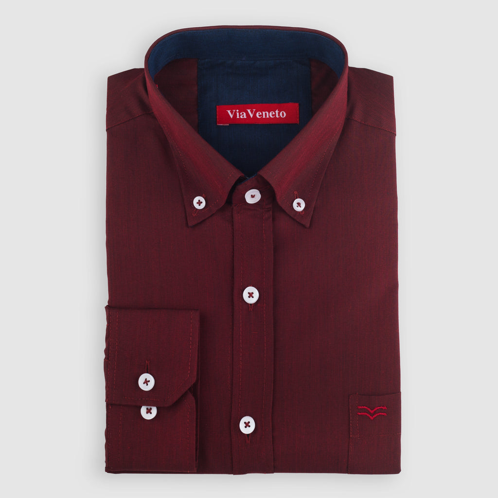 قميص بولو مخطط أخضر بأكمام طويلة - US Polo