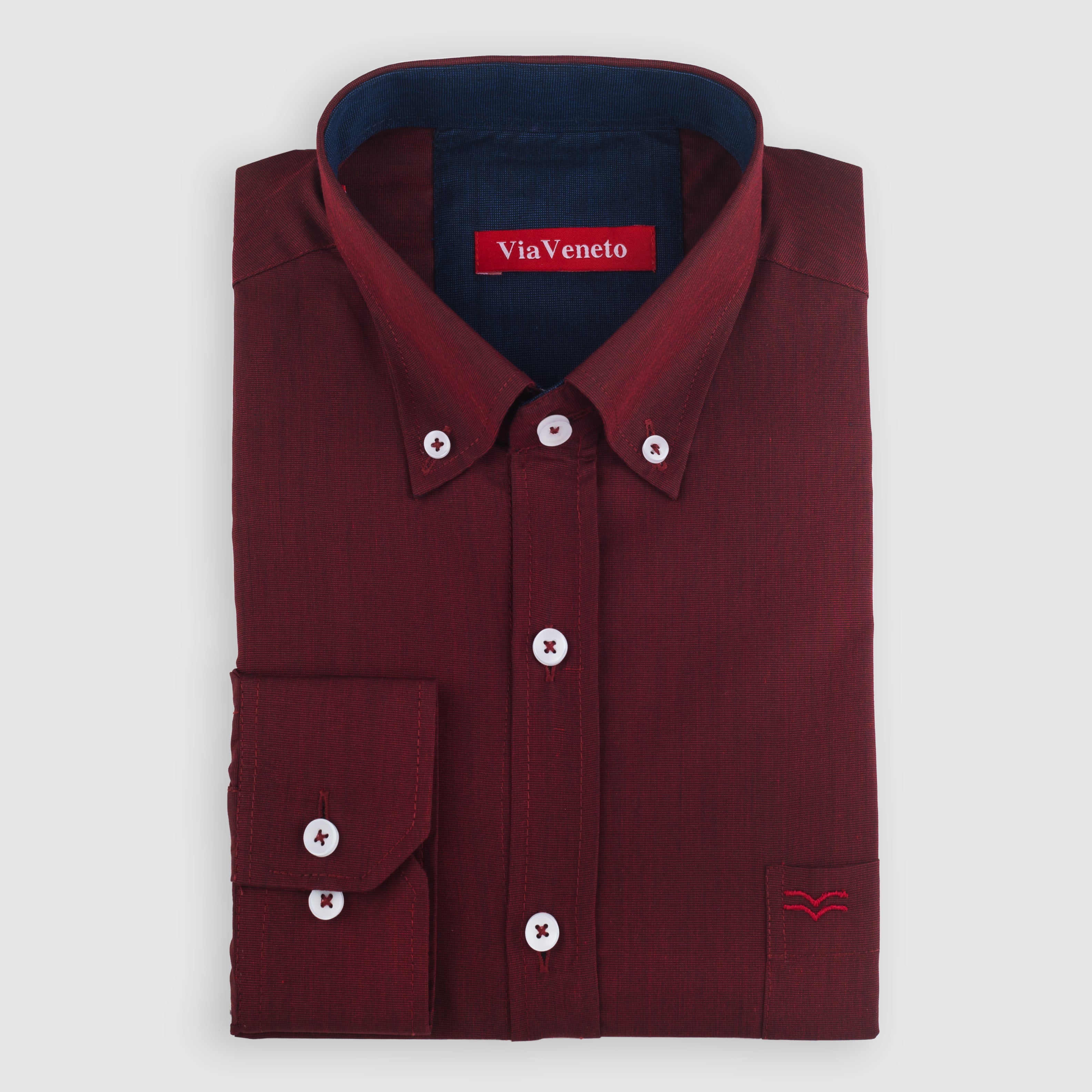 Maroon Red Long Sleeve shirt