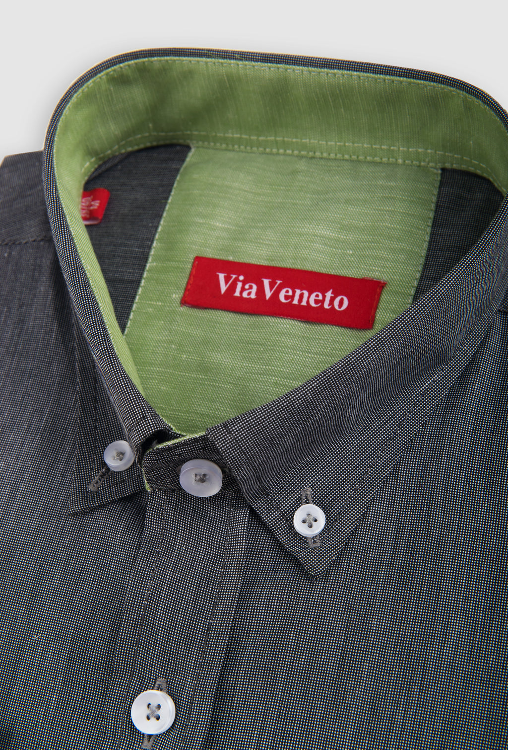 قميص بولو مخطط أخضر بأكمام طويلة - US Polo