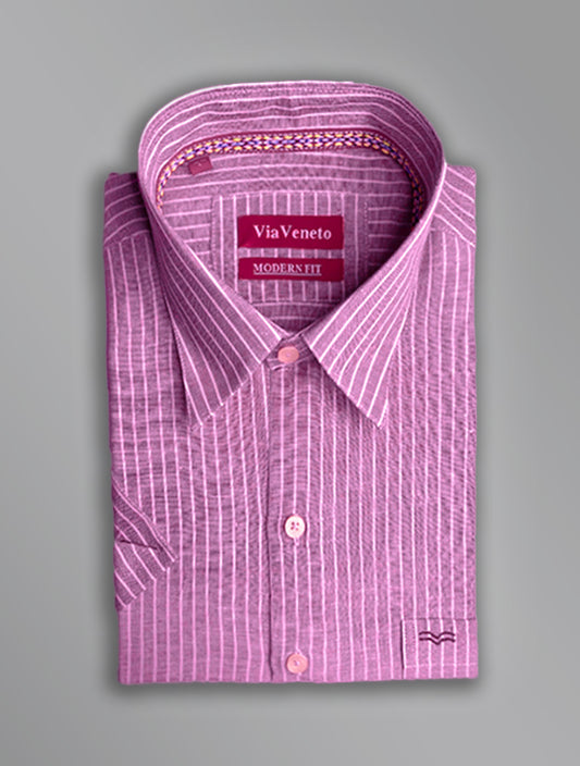 Summer Striped Pink Short Sleeve shirt  134