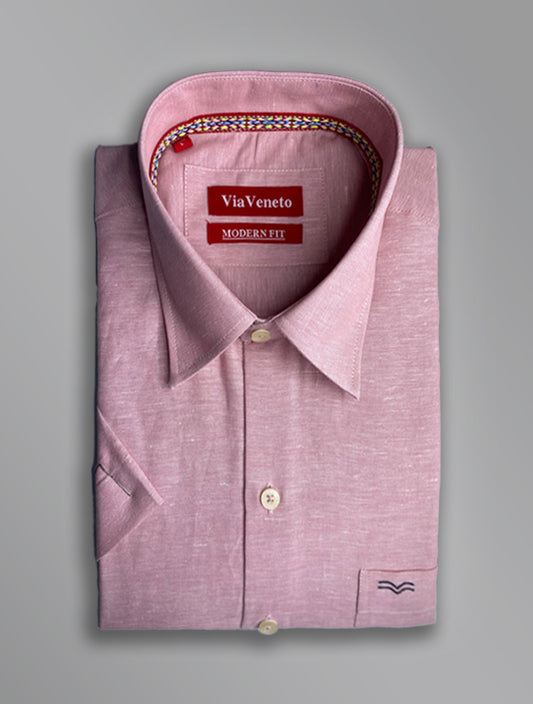 Summer Pinky Red Short Sleeve shirt  145