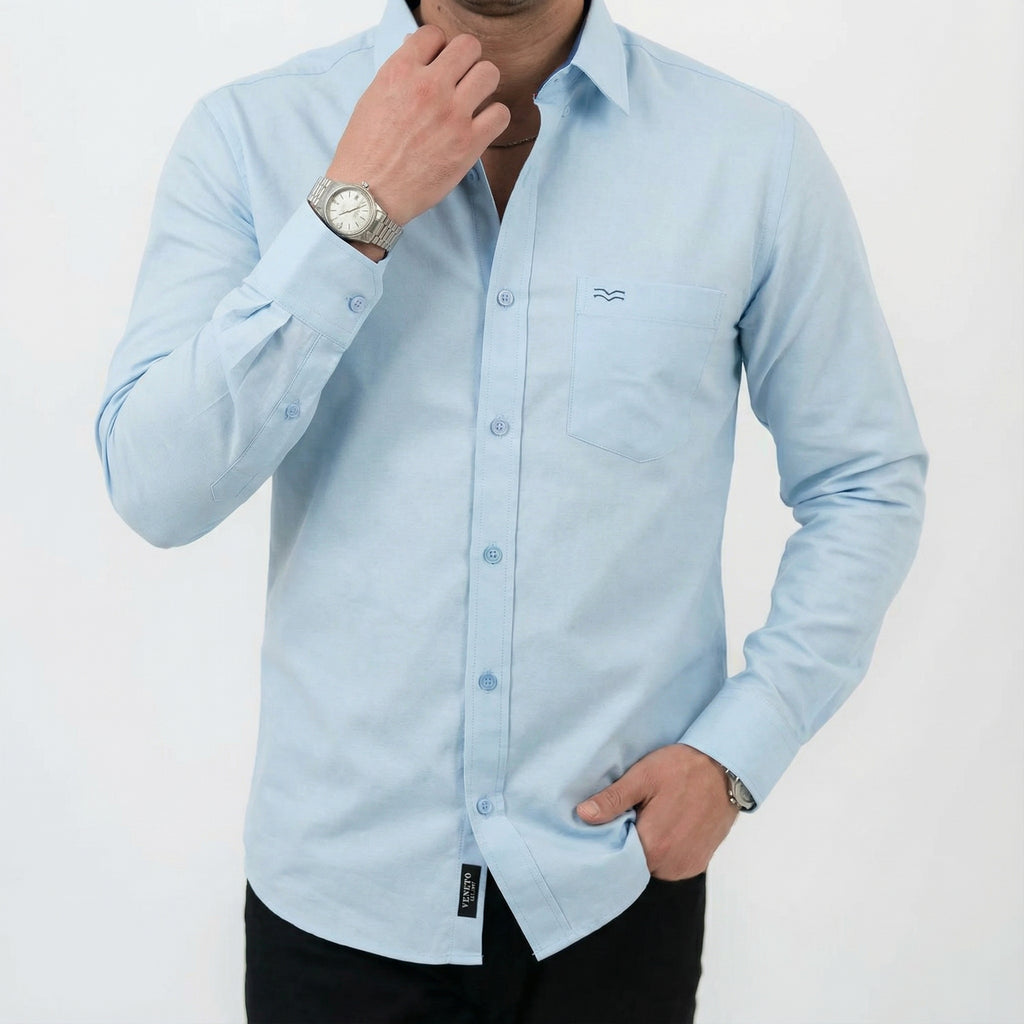 Light Blue Long Sleeve shirt Oxford