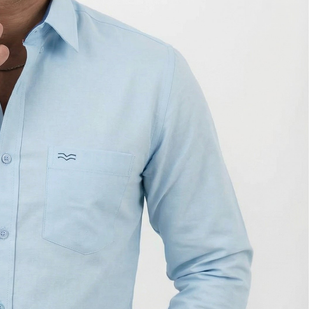 Light Blue Long Sleeve shirt Oxford