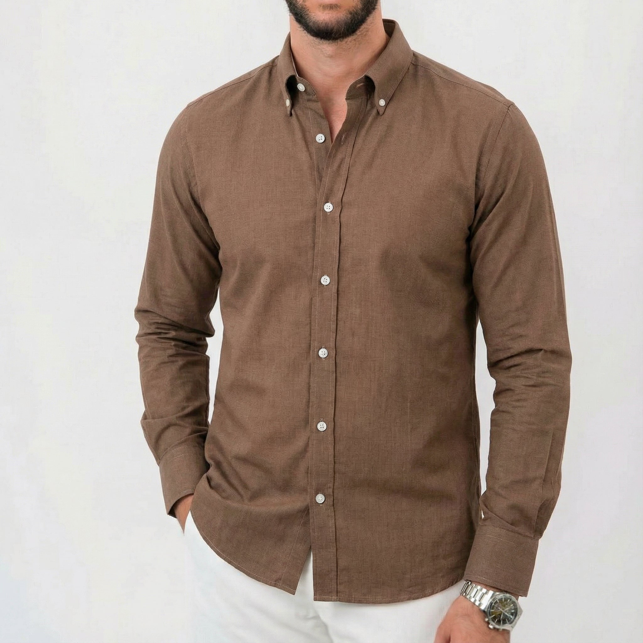 Brown Long Sleeve shirt