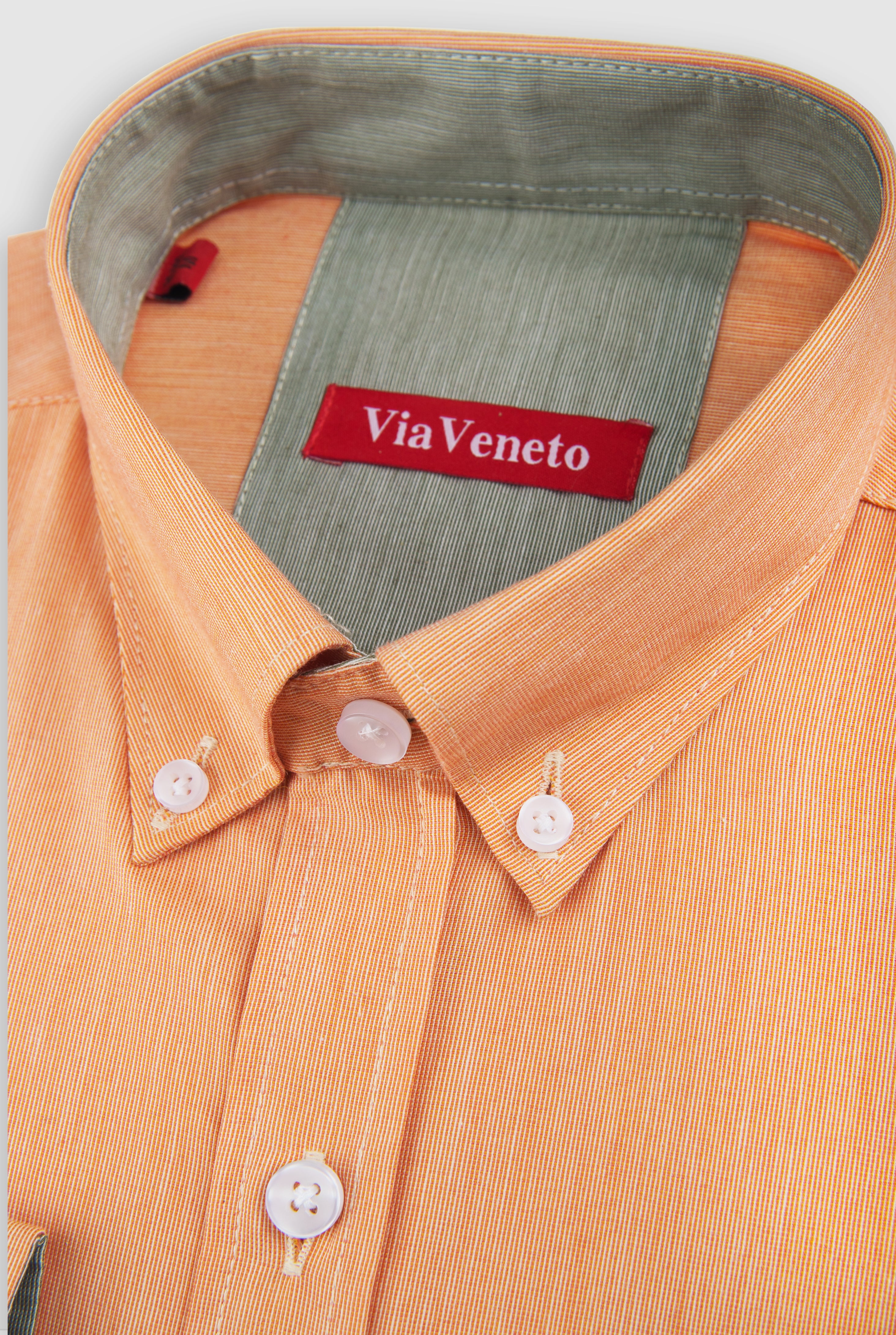 قميص بولو مخطط أخضر بأكمام طويلة - US Polo