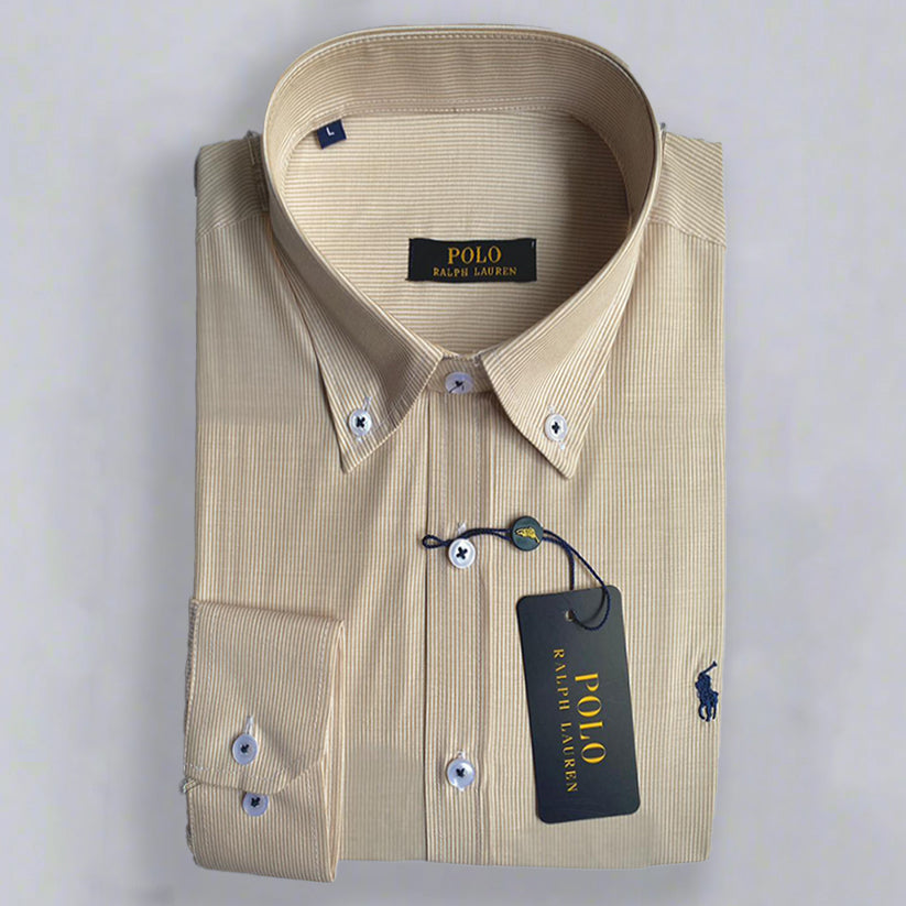 Striped Yellow Long Sleeve shirt -U.S Polo 101